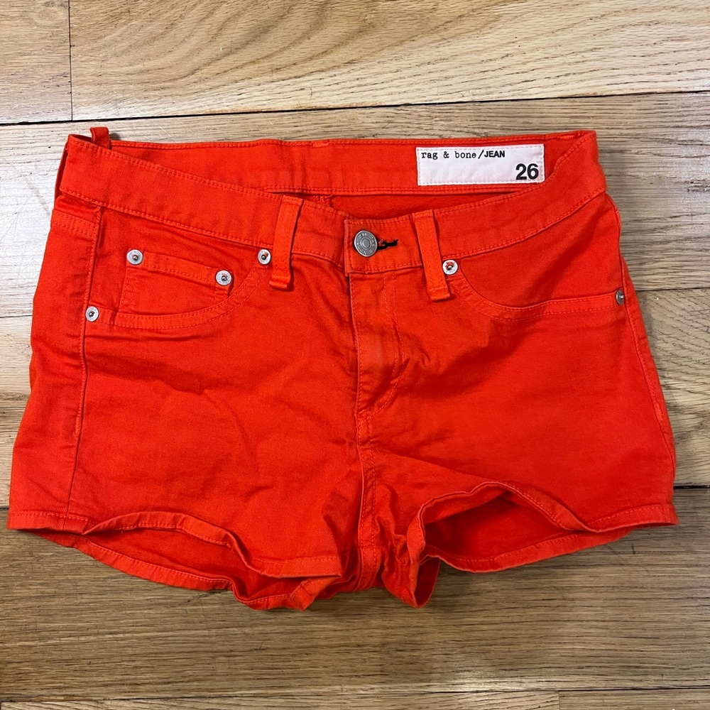 Rag & Bone Bright Orange Shorts